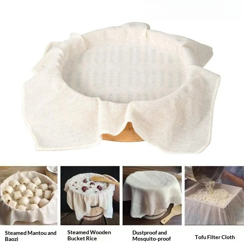 Kitchen Baking Cloth - 3 Buah Kain Kukus Katun Bulat