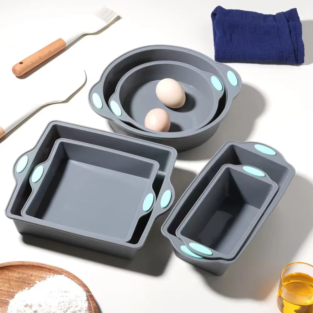 Kitchen Baking Ware - Cetakan Kue Silikon Tahan Panas Abu-abu