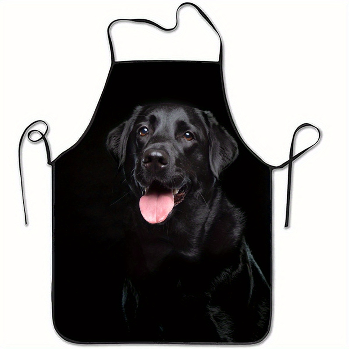 Kitchen Baking Cloth - 1 Celemek Motif Anjing Labrador Hitam