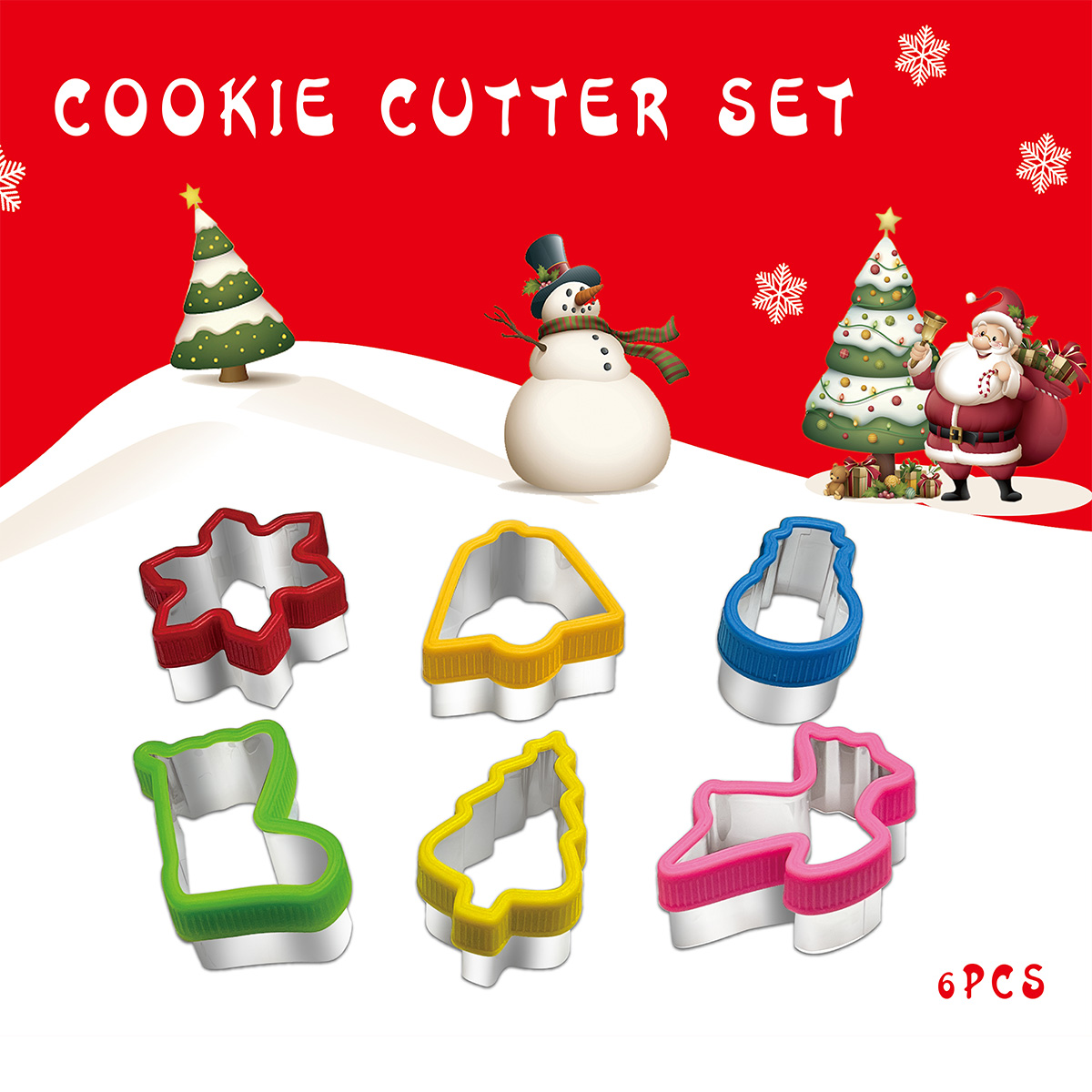Kitchen Baking Set - Set pemotong kukis Natal 6 potong,