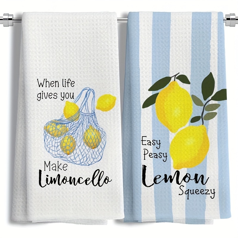 Kitchen Baking Cloth - 2 Buah, Handuk Dapur Lemon Mesh,