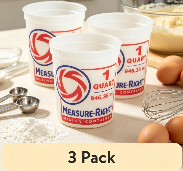 Kitchen Baking Set - Wadah Pencampur Plastik Bulat 1 Quart