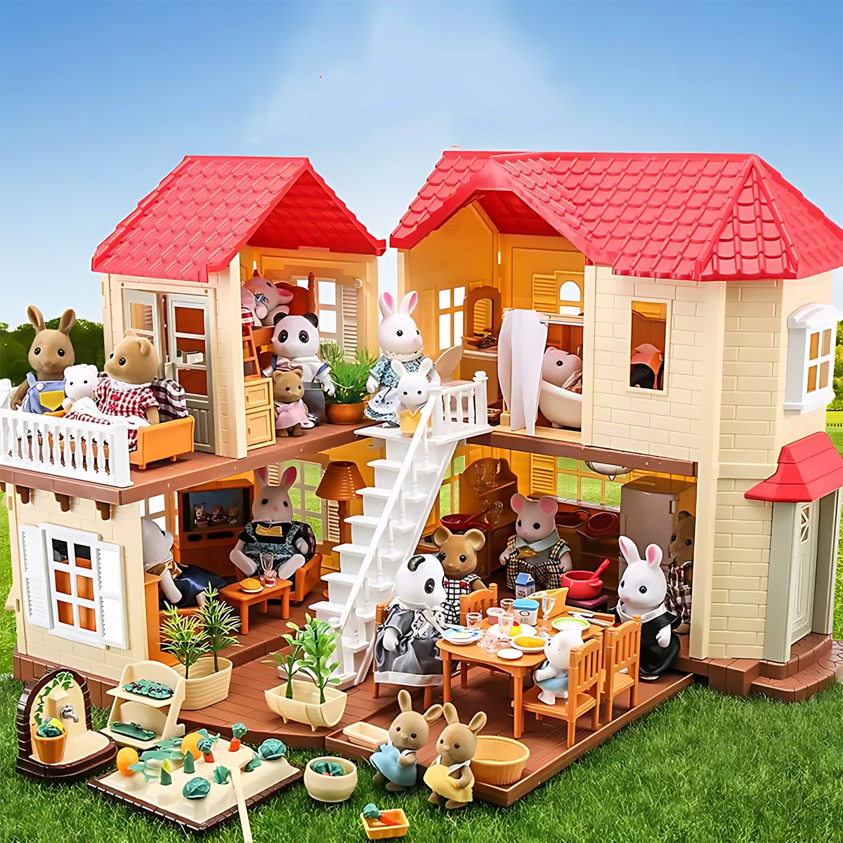Kitchen Q - Furnitur Miniatur 1:12 Rumah Boneka Dapur