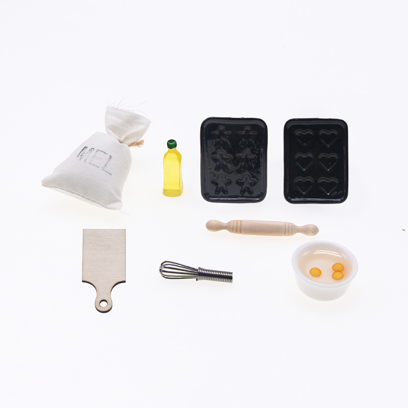 Kitchen Baking Ware - Peralatan Memasak Rumah Boneka 8 Buah