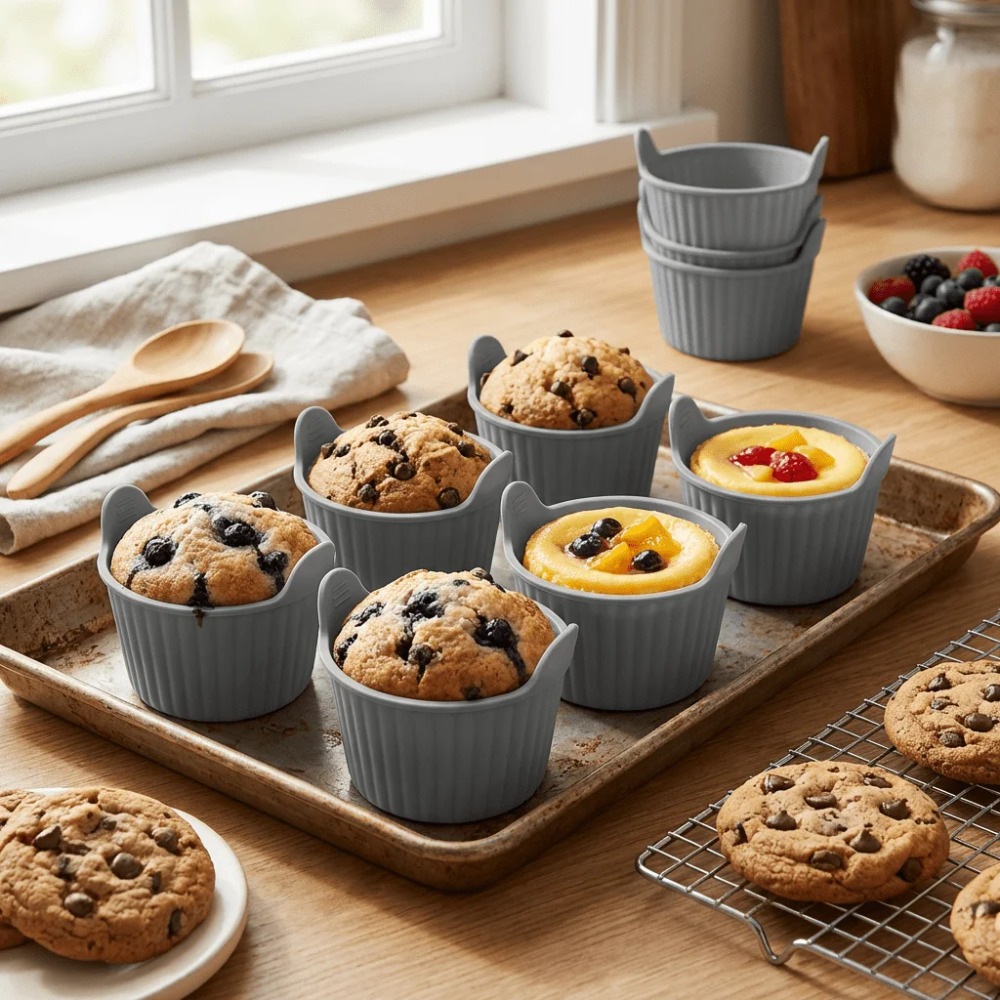 6Pcs Cetakan Silikon untuk Air - Kitchen Pro Baking Tray ulasan dan harga