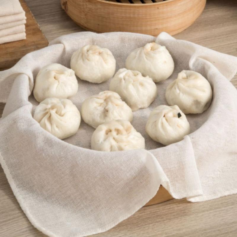 3 Buah Kain Kukus Katun Bulat  - Kitchen Baking Cloth ulasan dan harga