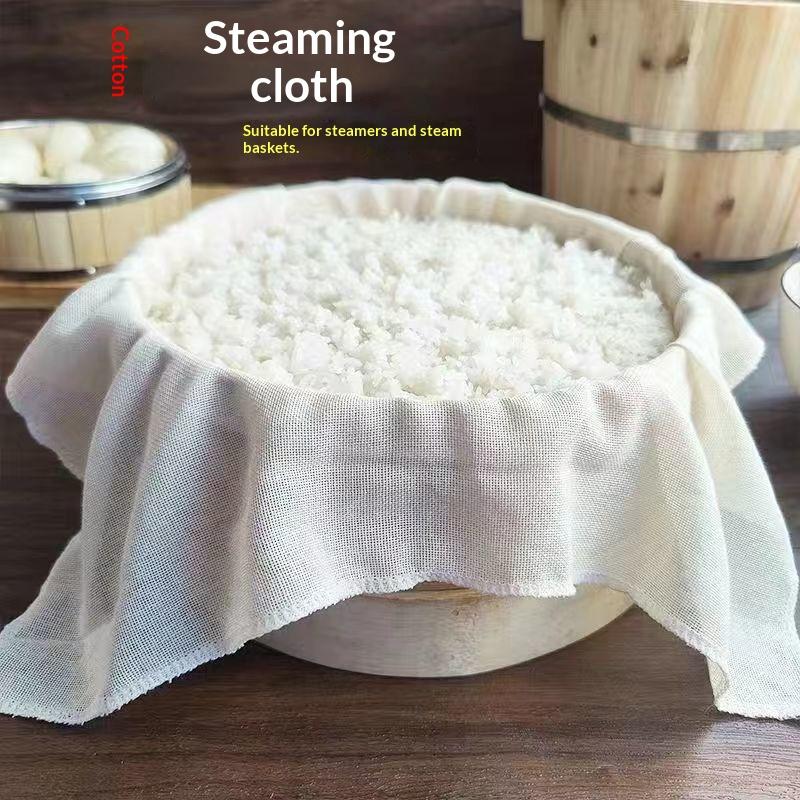 3 Buah Kain Kukus Katun Bulat  - Kitchen Baking Cloth ulasan dan harga