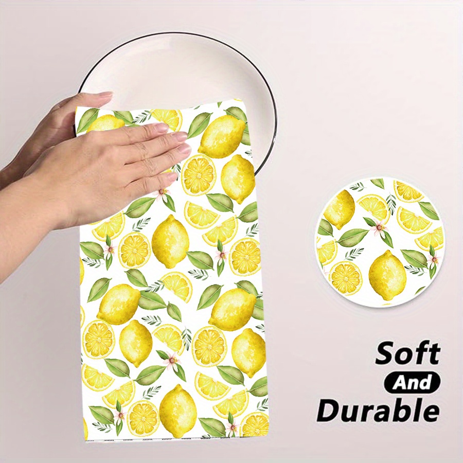 2 Buah, Handuk Dapur Lemon Wre - Kitchen Baking Cloth ulasan dan harga