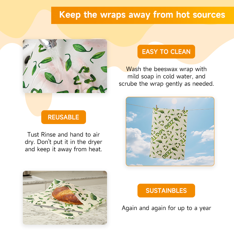 3 lembar kain lilin lebah, kai - Kitchen Baking Cloth ulasan dan harga