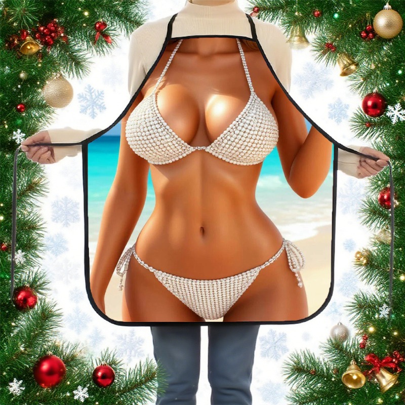 1 buah Celemek Motif Bikini -  - Baking Kitchen At Home ulasan dan harga