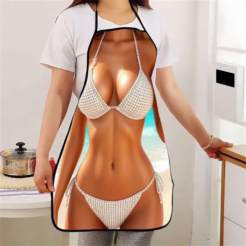 1 buah Celemek Motif Bikini -  - Baking Kitchen At Home ulasan dan harga