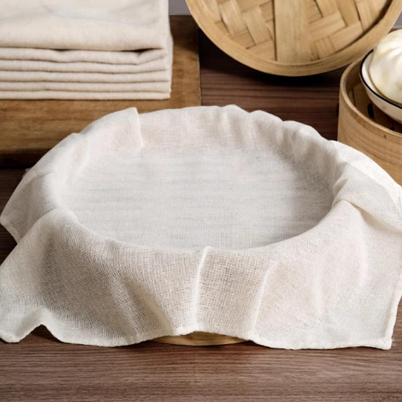 3 Buah Kain Kukus Bulat Katun  - Kitchen Baking Cloth ulasan dan harga