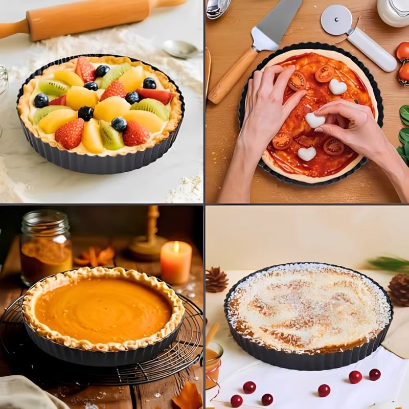 1pc Loyang Tart Beralur dengan - Kitchen Baking Set ulasan dan harga