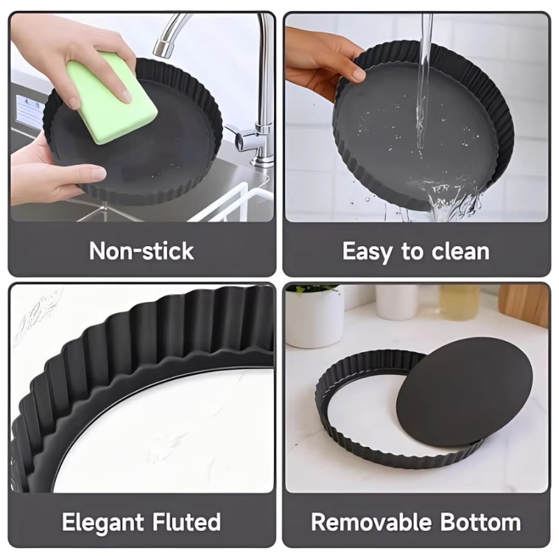 1pc Loyang Tart Beralur dengan - Kitchen Baking Set ulasan dan harga