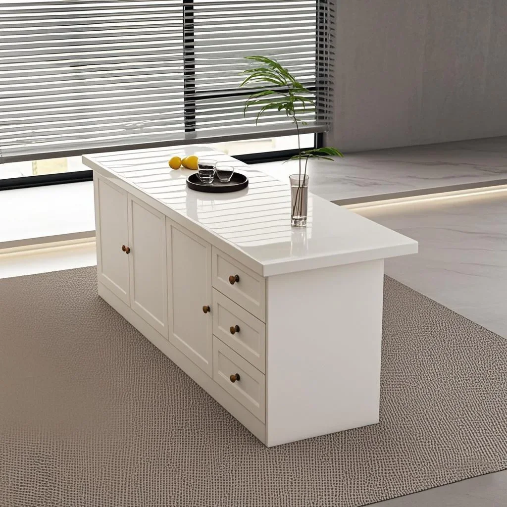 Meja bar mewah ringan TAO, mej - Kitchen Island Baking Table ulasan dan harga